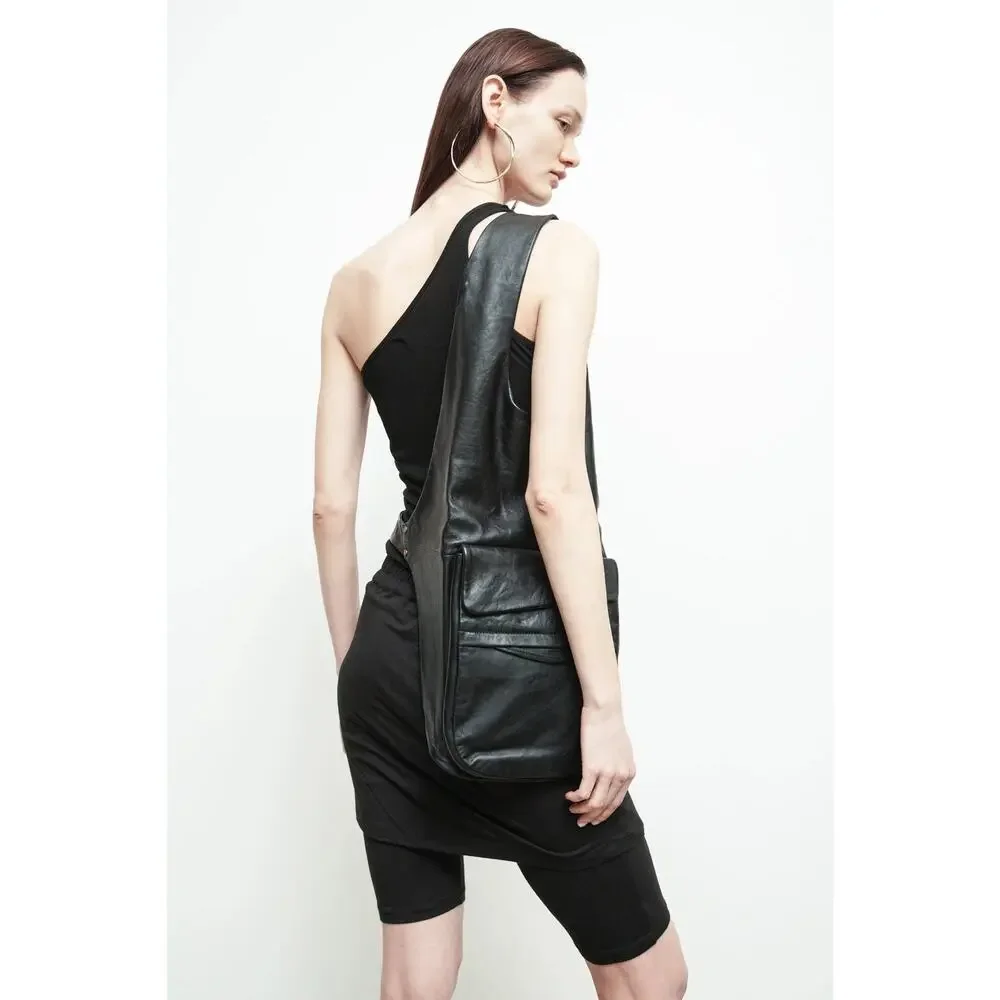Nicholas K Logan Vest Pack Black Leather NEW Medium Large NWT Luxury